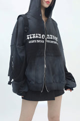 (Unisex) ラフィアンダーティーツーウェイフーディドジップアップ