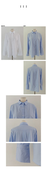 WIDE CUFFS SHIRTS (WHITE, SKY 2COLORS!)