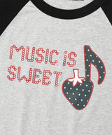 Wストロベリーラグラン半袖Tシャツ グレー(CV2FMFT545A)