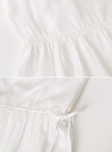[SHOPPERMADE] シルキーシフォンレイヤードスリーブレスミニドレス
