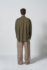 VINTAGE SUEDE SHIRT JACKET - KHAKI