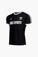 Sporty Ringer Muscle Fit Short Sleeve Black
