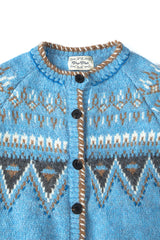 Atelier Jacquard Knit Cardigan [Blue]