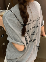 Rear Mer Lettering Short Sleeve T-shirt / 3 colors
