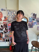 Untitled スクリブルクロップショートスリーブ Black