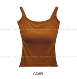 [U-BASIC]ボールドリブクロップスリーブレス (+With Cup)