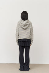 スラッシュストライプウォーマーパーカー