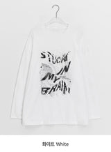 カンラブプリンティングオーバー長袖Tシャツ