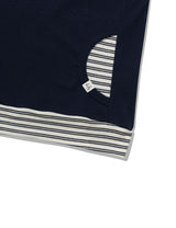 STRIPE FRILL OFF-SHOULDER(NAVY)