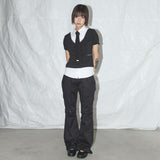 Cargo Pintuck Bootcut Pants (Black) F25QD887