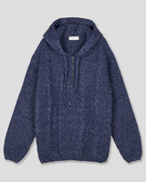 Lune Cable Half Zip-Up Hoodie Knit