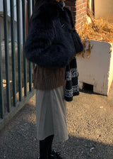 ブラックファークロップジャケット