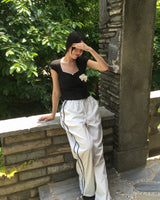 ドゥワドットローズレースクロップショートスリーブTシャツ