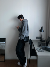 アーバンブルックリンエンブロイダリーピグメントウォッシングオーバーフィットフーディ