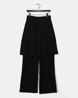 ペピープリーツブーツカットバックバンディングスカートロングパンツ