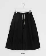 [unisex] Mesa Basic Pintuck Wide Bermuda Shorts