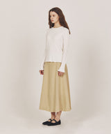 linen flare skirt