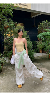 Mint Loose-Fit Layered Sleeveless T-shirt( T + sleeveless set)