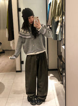 Shirring Ribbon String Knit Beanie (2color)