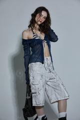 PLEATS CARDIGAN