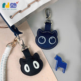 ぴかぴかCat Genuine Leather Keychain