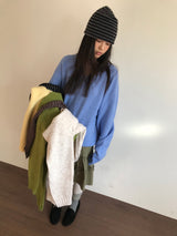 モヘアストライプビーニー (4color)