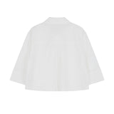 Crop Cotton Blouse White