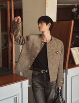 Ekkeullo Collar Less Tweed Blazer