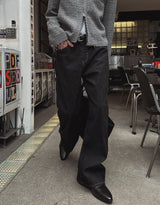 Media Rib Flare Denim Pants