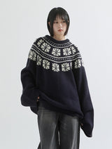 Nordic snow flake knit