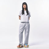 クロップTシャツ MELANGE WHITE