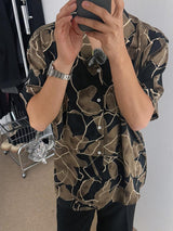 ASCLO Art Open Collar Short Sleeve Shirt (2color)
