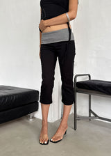 STRIPE FOLDING CAPRI PANTS