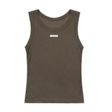 3-Way Dot Mesh Layered Sleeveless (Brown) F25QB134