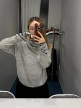 Slender Button Hoodie Knit (3c)