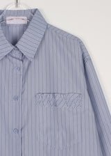 STRIPE FRILL SHIRT