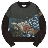 COLLECTION LOWKEY BOOK CLUB PRINTED SWEATSHIRT [DARK BROWN]