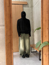モヘアバラクラバフードニット3C
