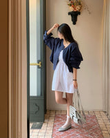 Heart Shirring Bische Mini Dress