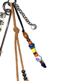 ethnic pin keyring (brown)