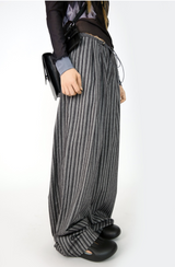 pleats stripe banding pants(3color)