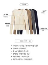 wool button twist embroidered long-sleeved knitwear