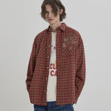 Maltese Embroidery Check Shirt 4 COLOR