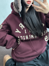 SHOULDER ARM PRINTING TATTOO PATCH CHERRY HOODIE🍒🩵🤍3COLOR
