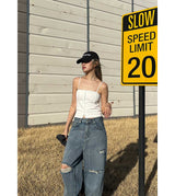 TWILL CORSET TOP