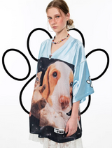 IN STOCK | I Love White Dog and Cat oversized T-shirt