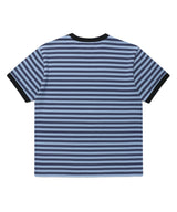 ストライプツインスターリンガー半袖Tシャツ ブルー(CV2GMUT505A)