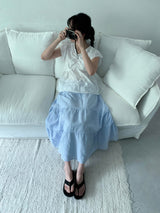 [made by fling] butterfly blouse (white)