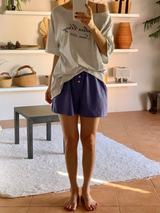 summer button shorts