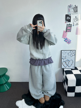 SNOW WING BALLOON GLEECE LONG PANTS 🤍🖤🧸3COLOR